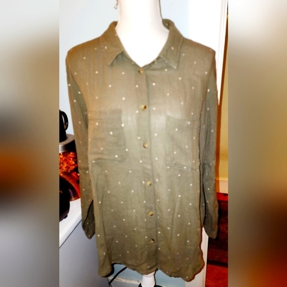 LUCK BRAND BUTTON TOP